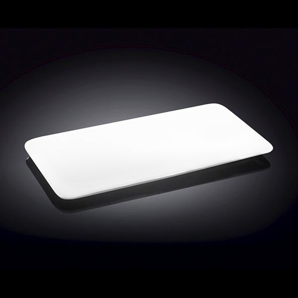 White Rectangle Flat Platter 12