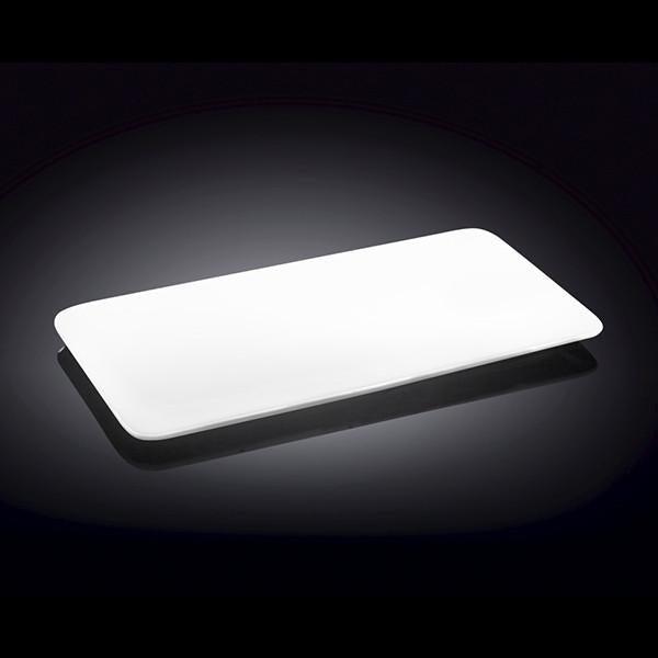 White Rectangle Flat Platter 12