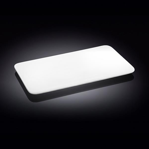 White Rectangle Flat Platter 12