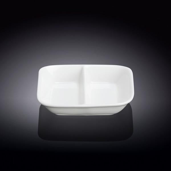 Rectangle White Soy Dish 3.25