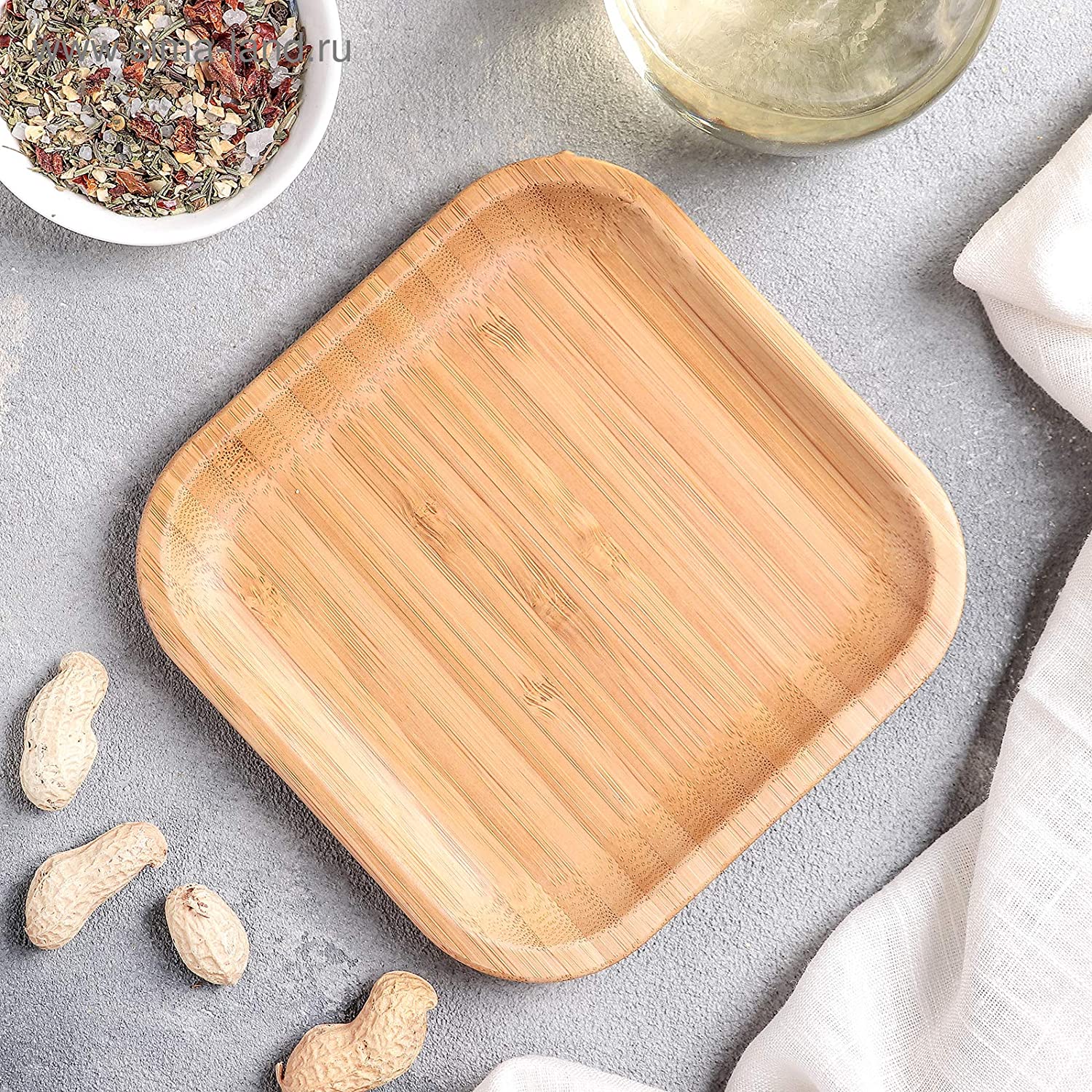Bamboo Square Plate 6