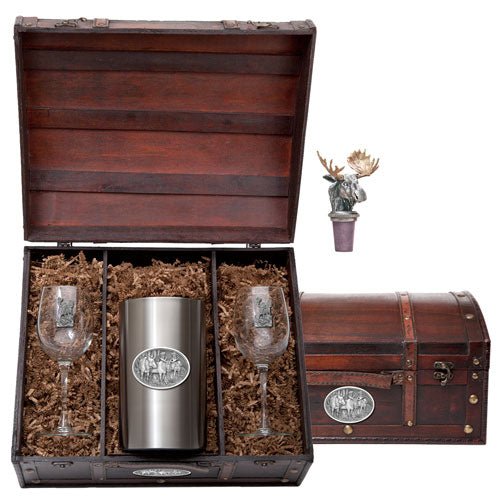Moose Wine Chest Set