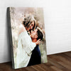 Couple Watercolor Portrait Sign - '18"x12"' inch Medium Premium Gallery Wrapped