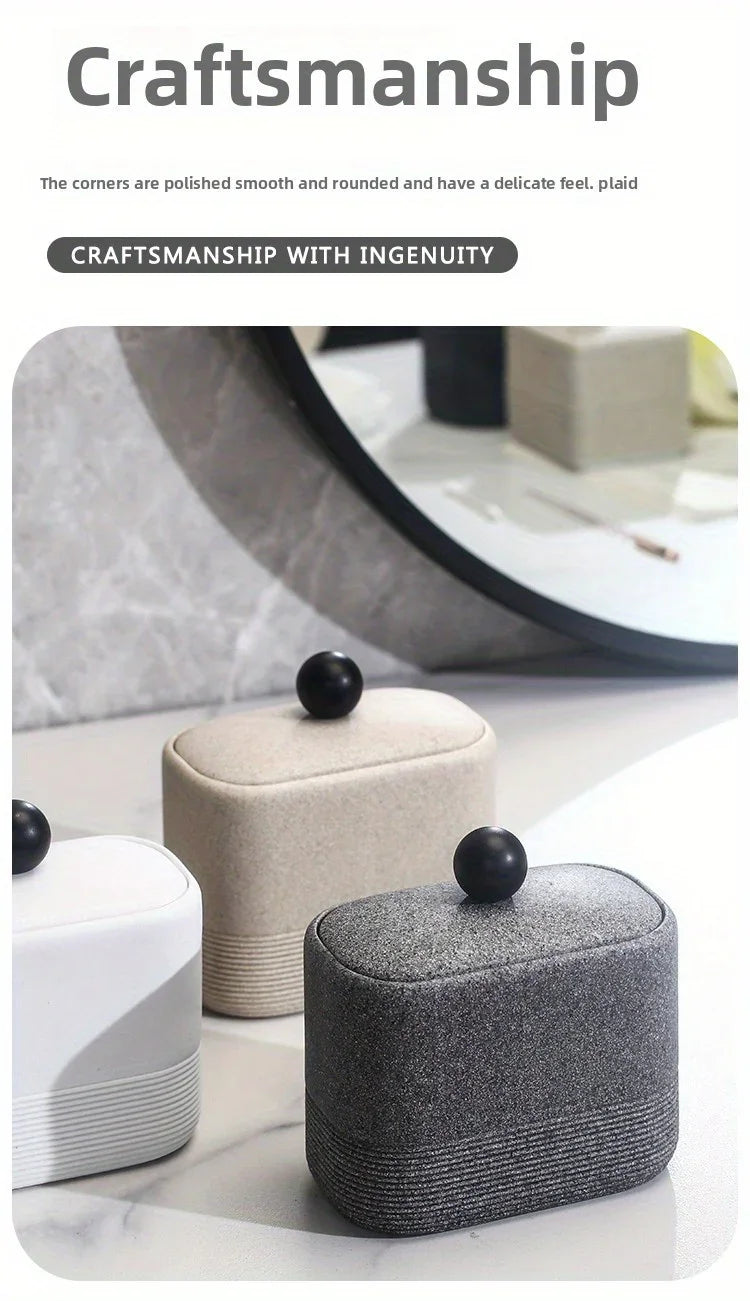 Wabi-Sabi Minimalist Japanese Bathroom Organizer - Elegant Dustproof Storage Box with Lid, Swab Case - Dust-Proof Lid, Compact Vanity Organizer for Bathroom, Living Room, Office - Ideal Christmas Gift for Women, Men, Friends