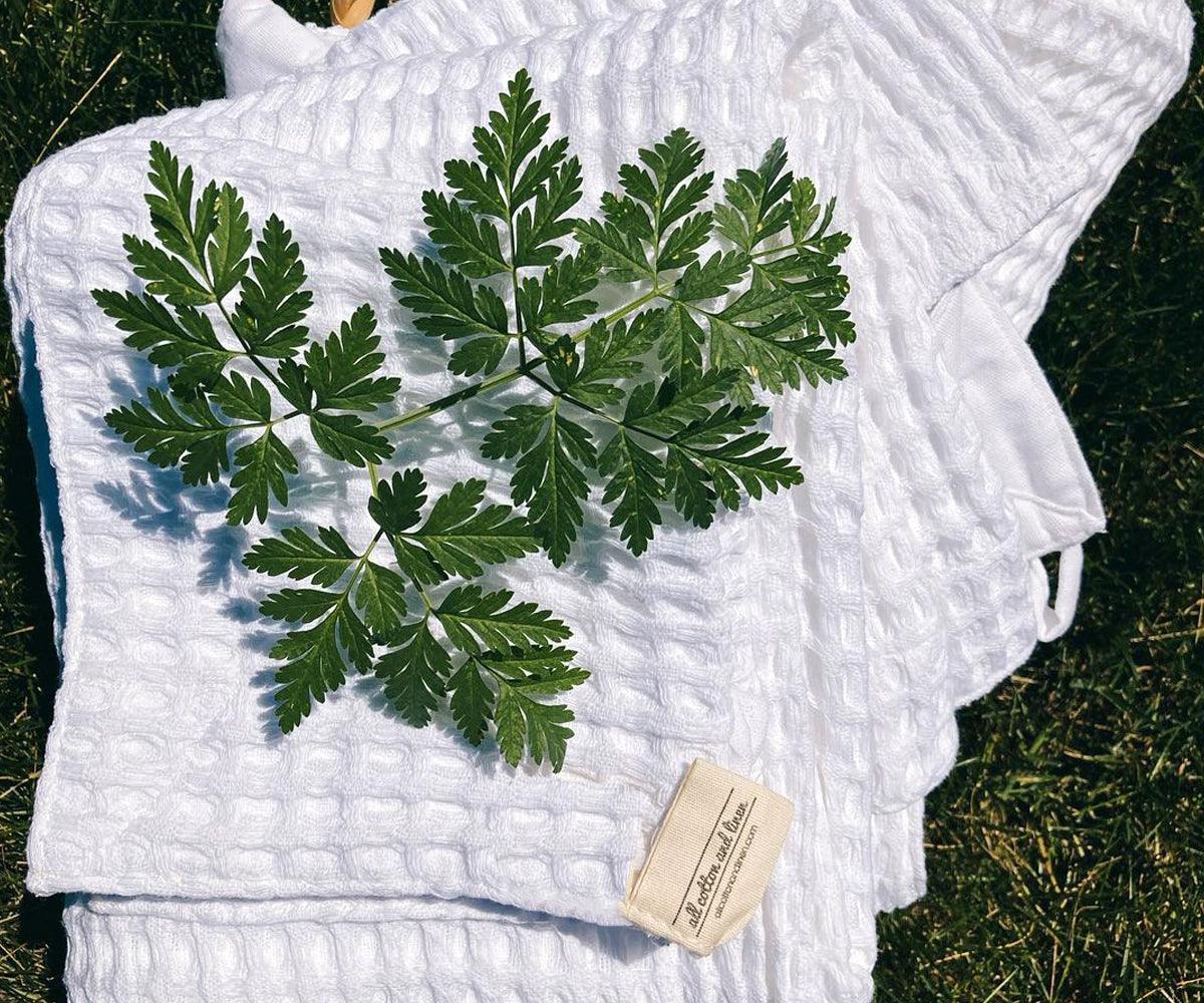 Waffle Cotton Bath Towel