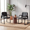 Waiting Room Guest Chairs Set of 2 Leather Office Reception Chairs-Set of 2