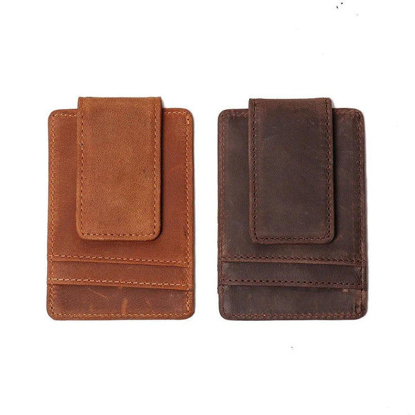 The Walden | Handmade Leather Front Pocket Wallet with Money Clip -