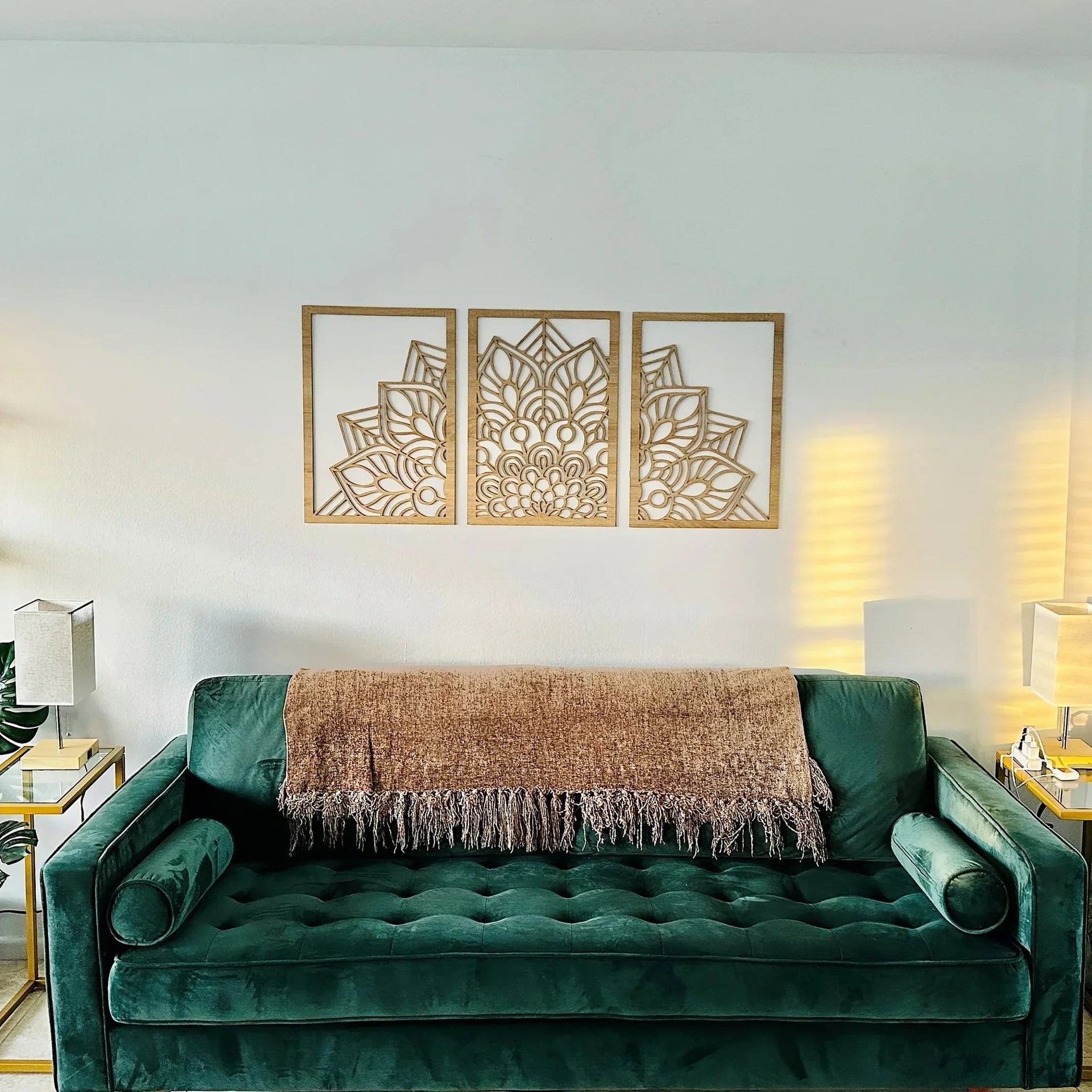 Wall Art - Brown Wood Mandala Panel