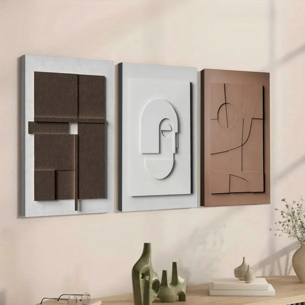 Wall Art - Modern Abstract Neutral Horizontal