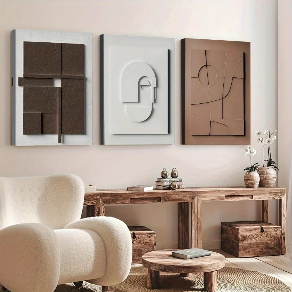 Wall Art - Modern Abstract Neutral Horizontal