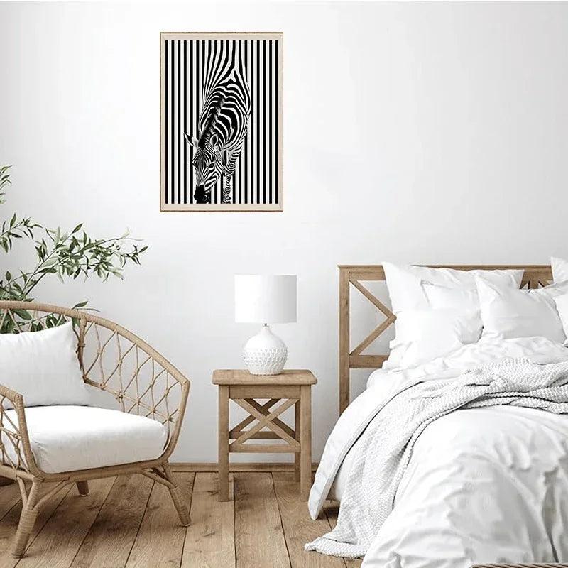 Wall Art - Modern Zebra Black