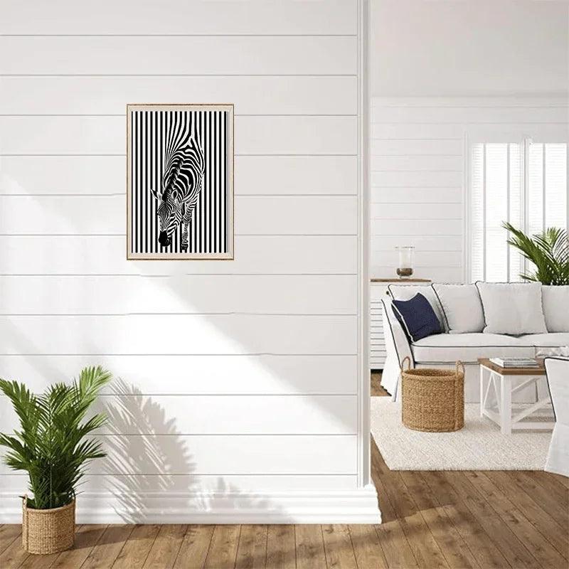 Wall Art - Modern Zebra Black