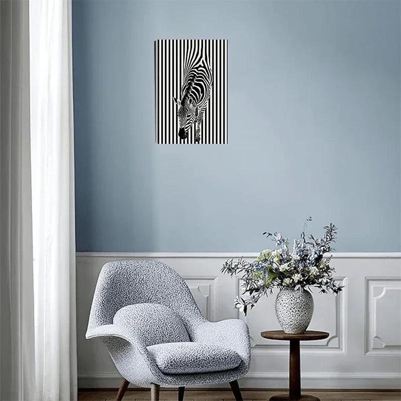 Wall Art - Modern Zebra Black