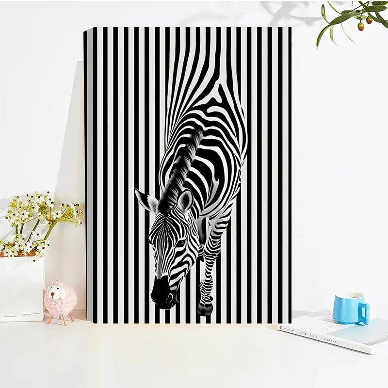 Wall Art - Modern Zebra Black