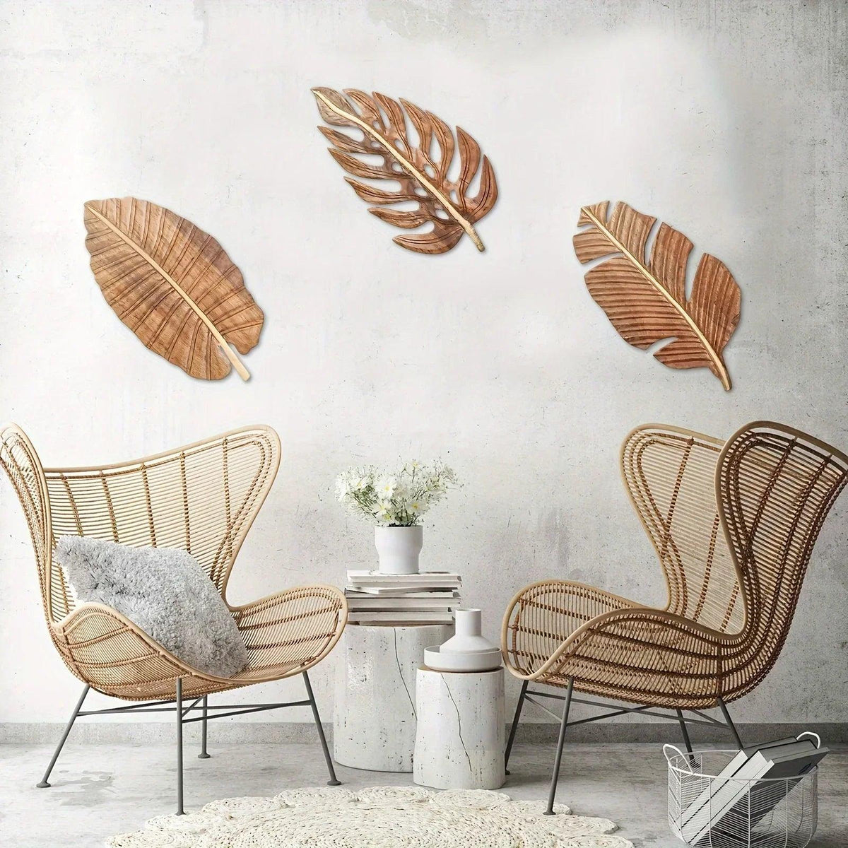 Wall Art - Rustic Mango Wood Leaf
