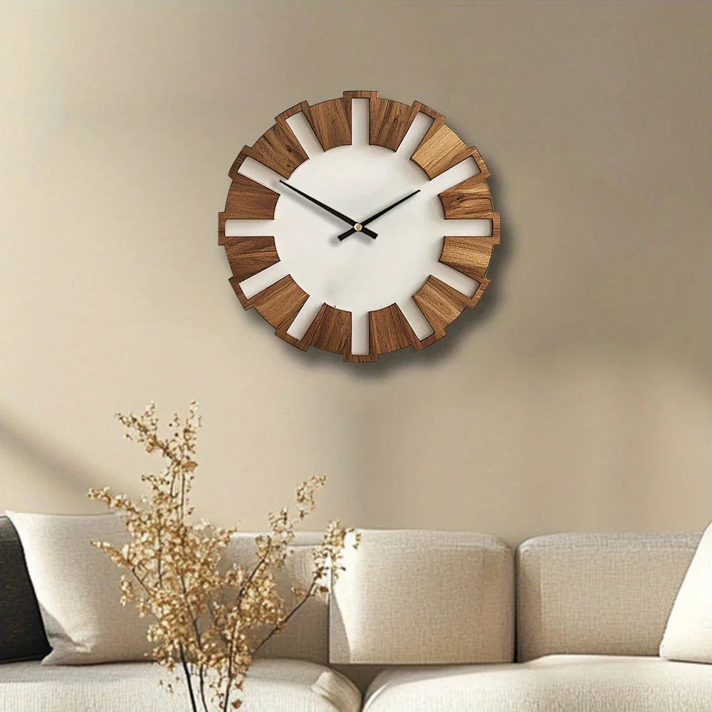 Wall Clock - Artistic Wooden 12 Inch