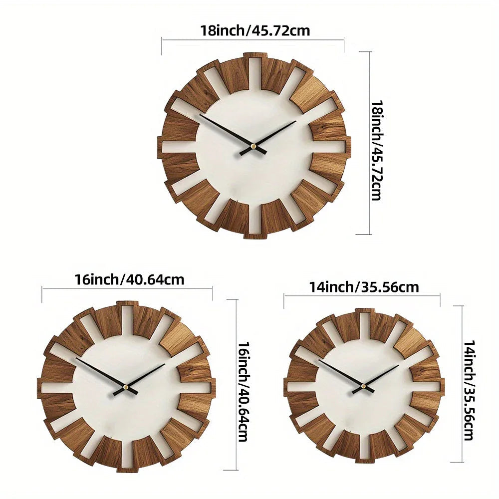 Wall Clock - Artistic Wooden 12 Inch