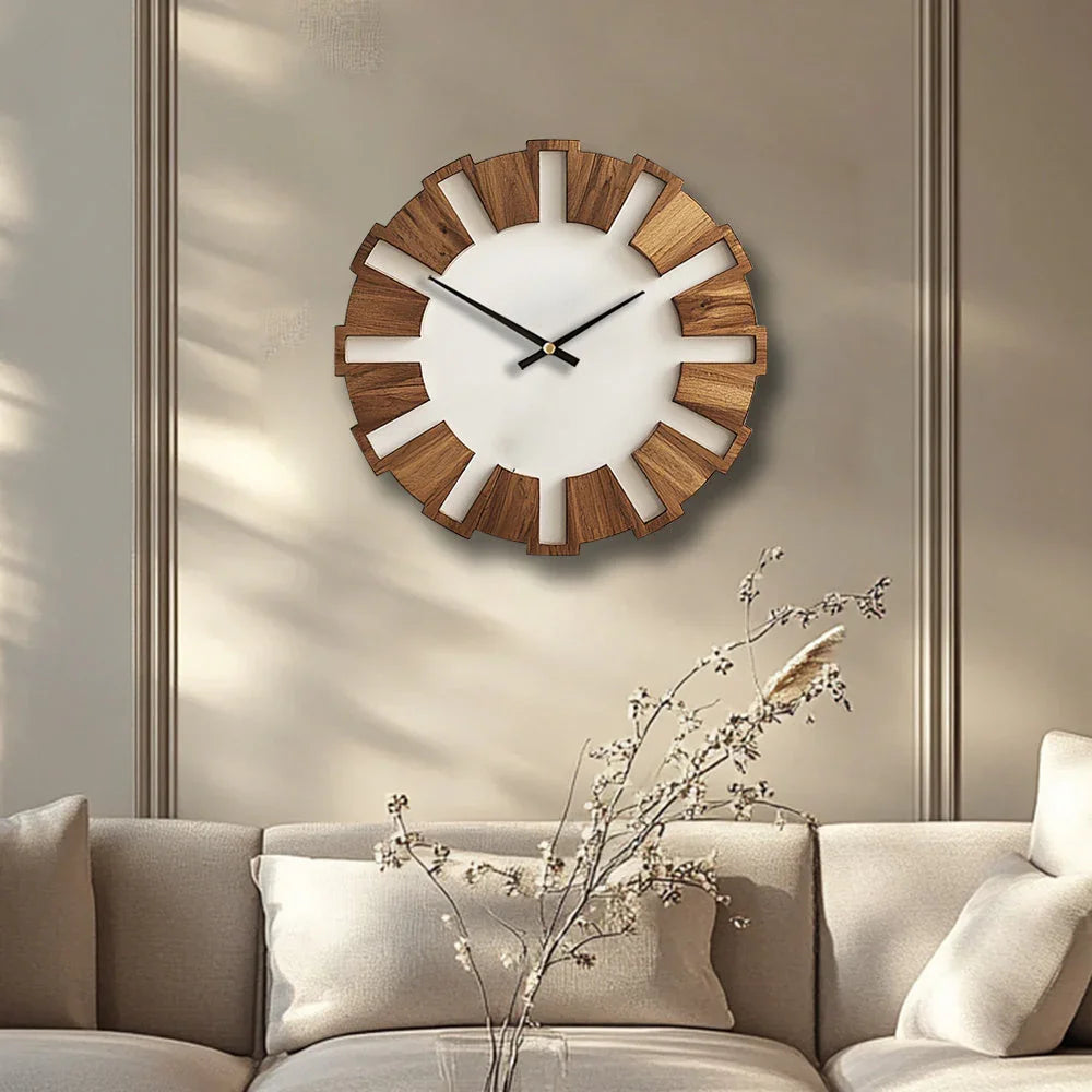 Wall Clock - Artistic Wooden 12 Inch