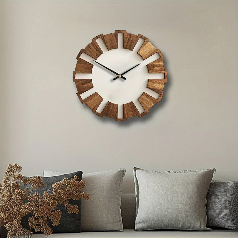 Wall Clock - Artistic Wooden 12 Inch