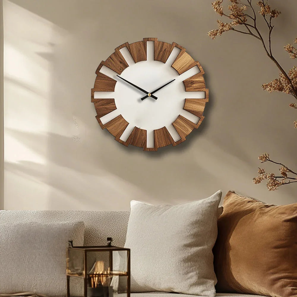 Wall Clock - Artistic Wooden 12 Inch