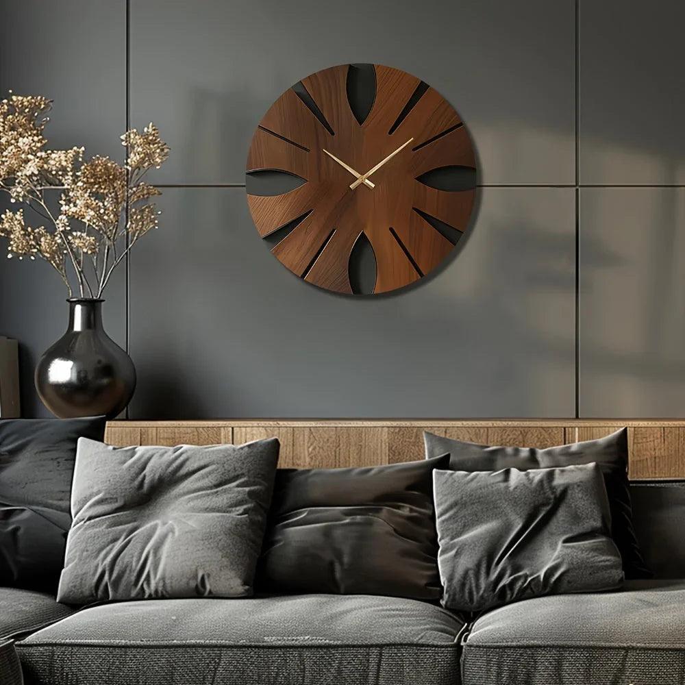 Wall Clock - Artistic Wooden Round