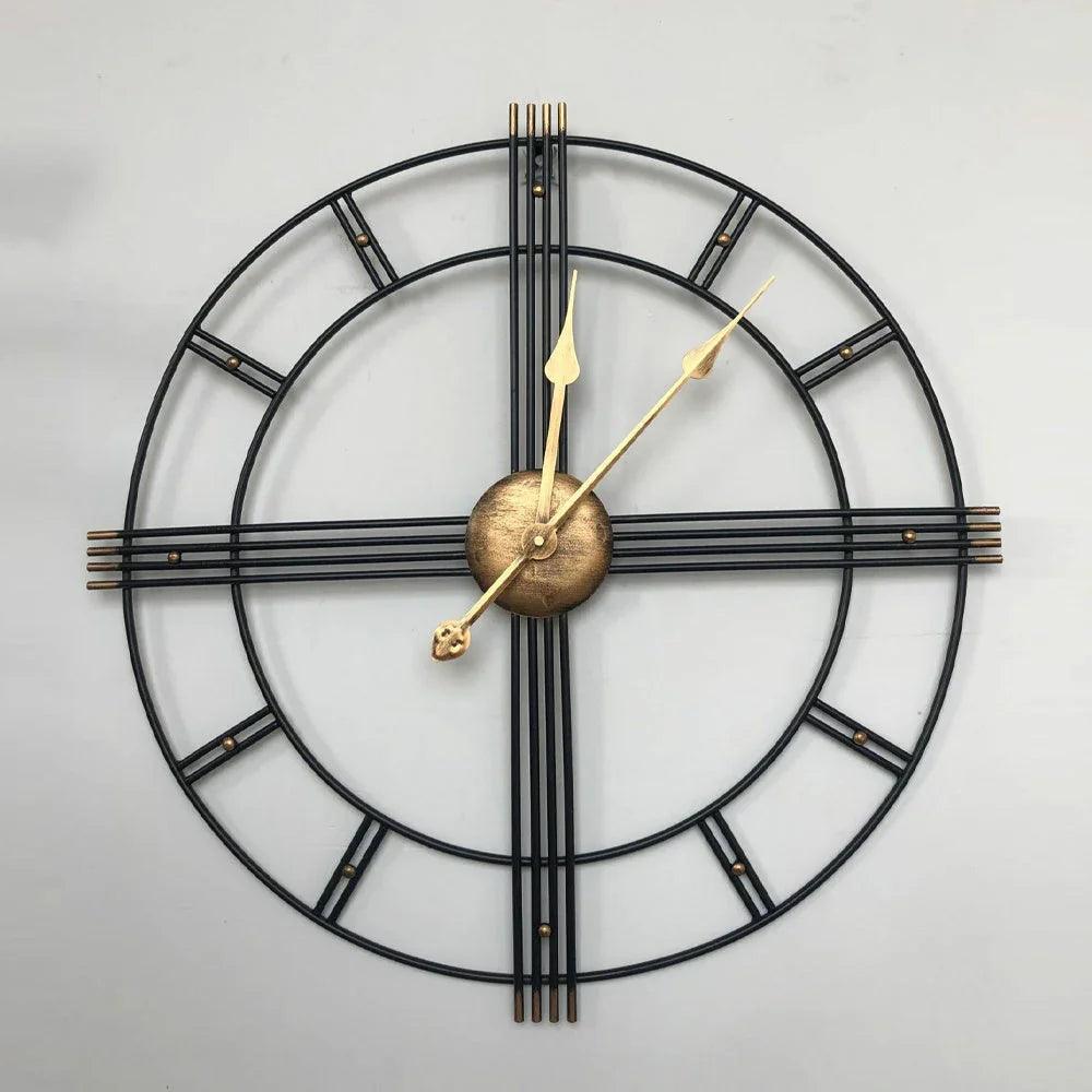 Wall Clock - Roman Numerals Metal Large