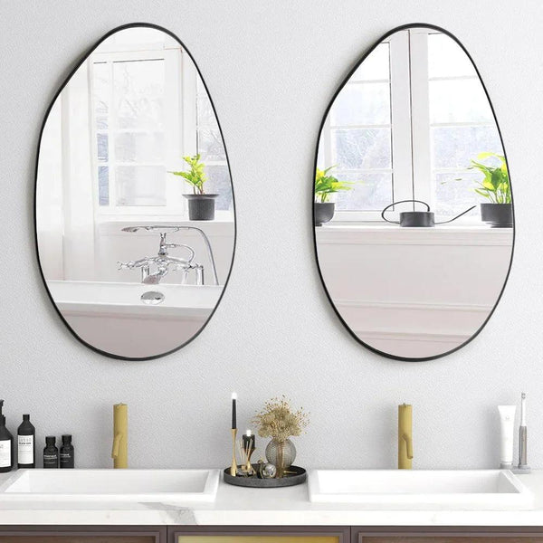Wall Mirror - Asymmetrical Black 53x90cm
