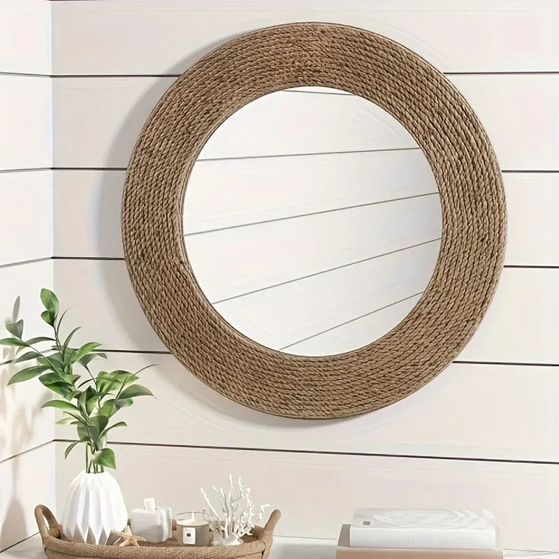 Wall Mirror - Natural Jute 26