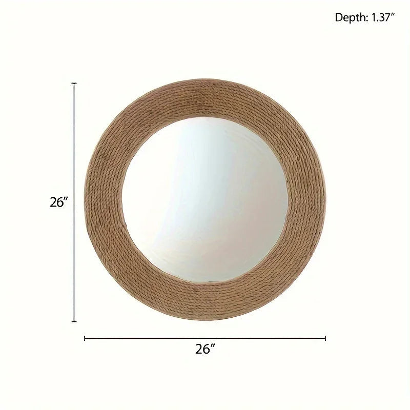 Wall Mirror - Natural Jute 26
