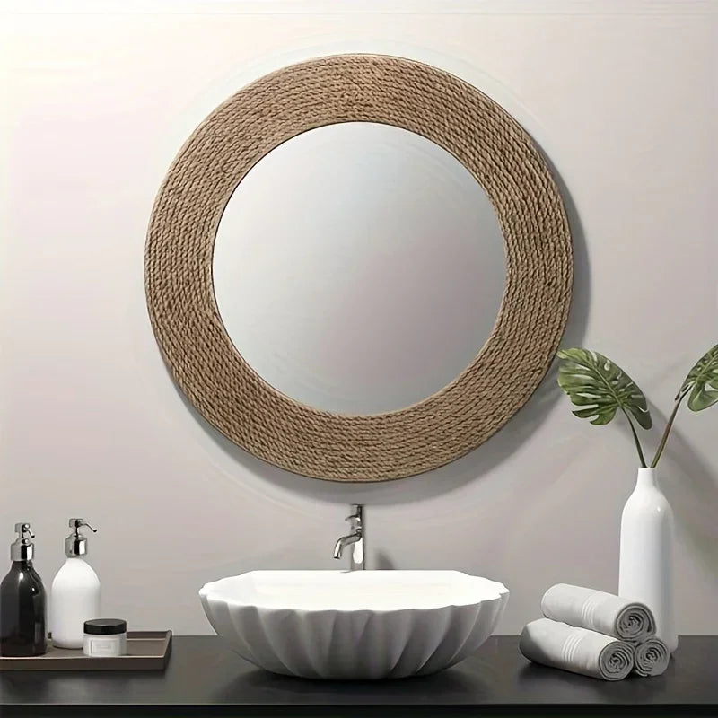 Wall Mirror - Natural Jute 26