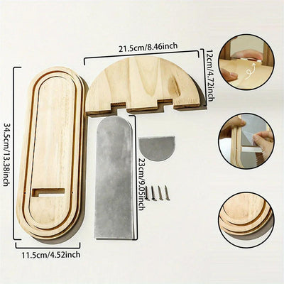 Wall Mirror - Natural Wooden Oval