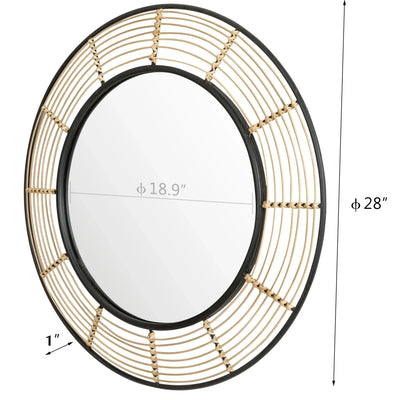 Wall Mirror - Rattan Large Round