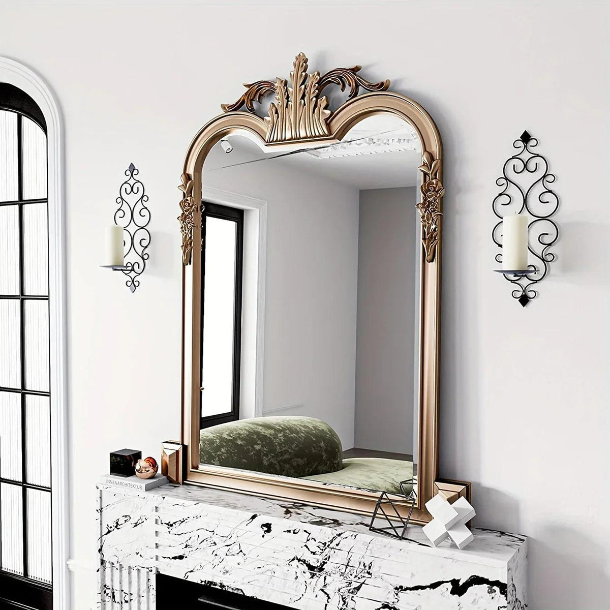 Wall Sconce - Hanging Metal Black Set
