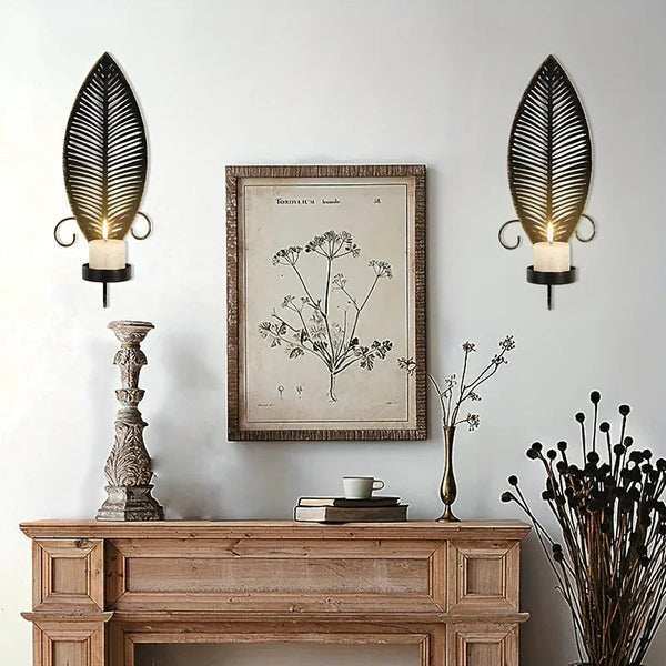 Wall Sconces - Golden Metal 2pcs
