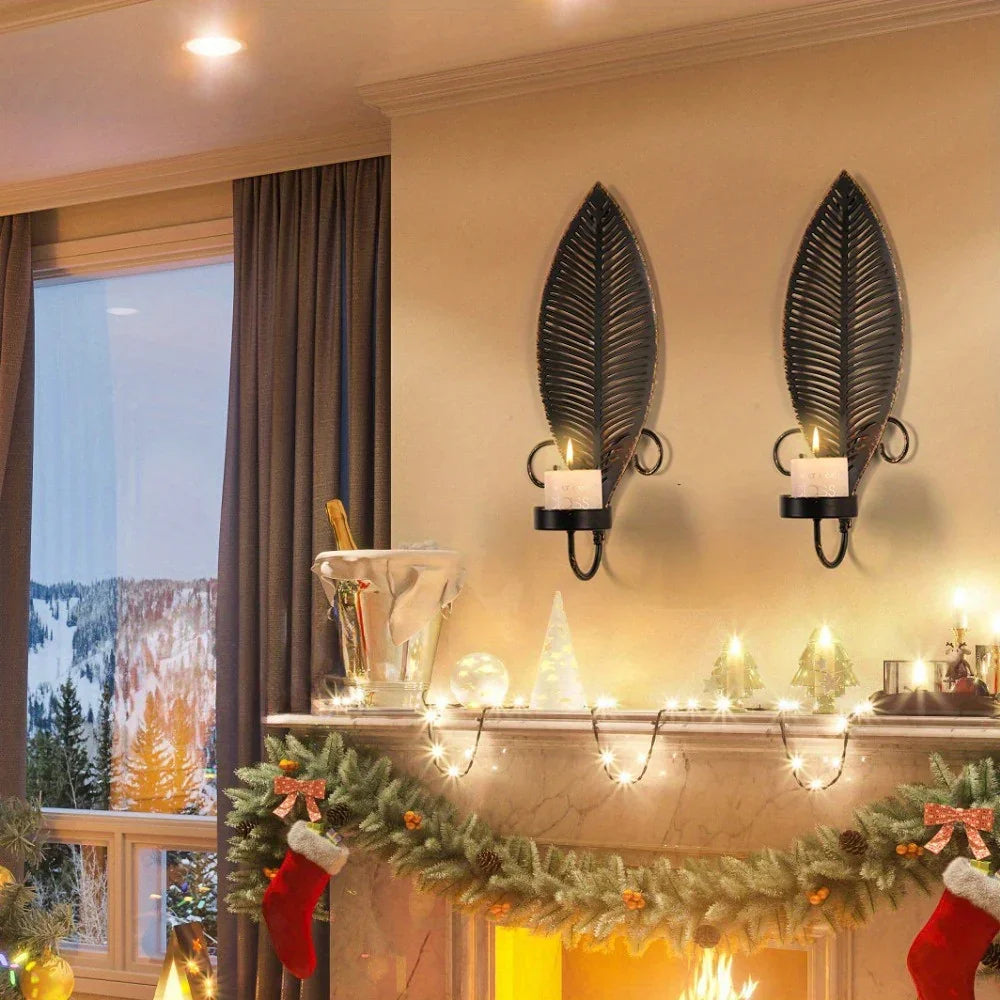 Wall Sconces - Golden Metal 2pcs