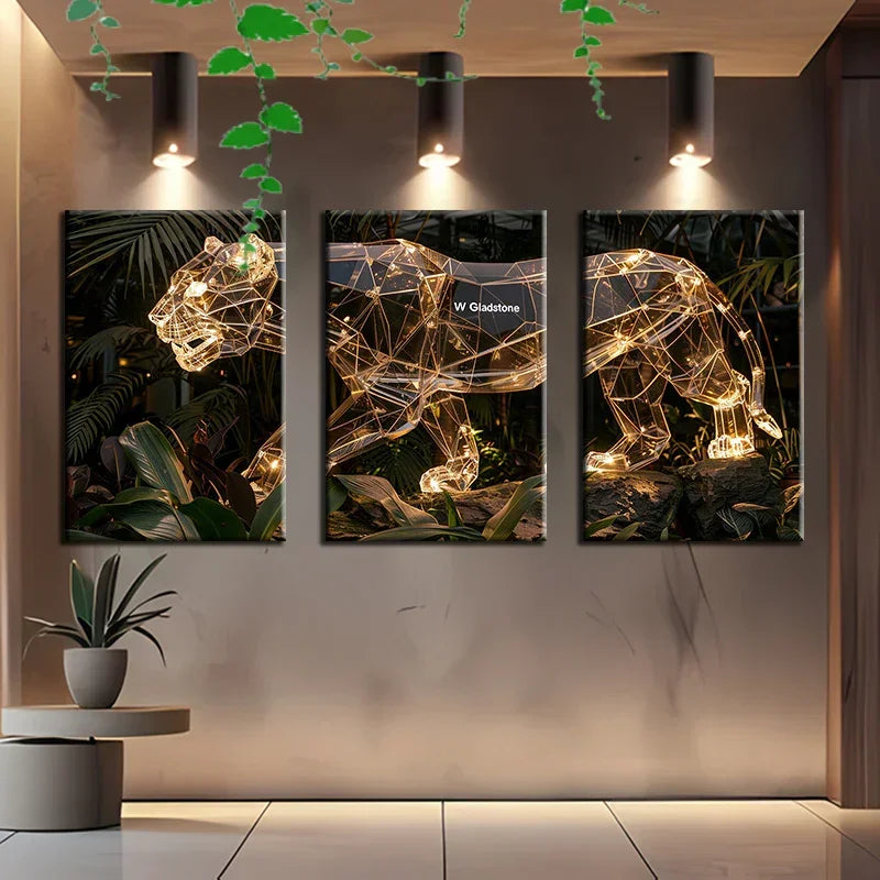 Wall Sculpture - 3D Metal Gold