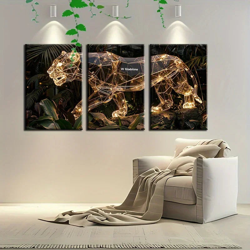 Wall Sculpture - 3D Metal Gold