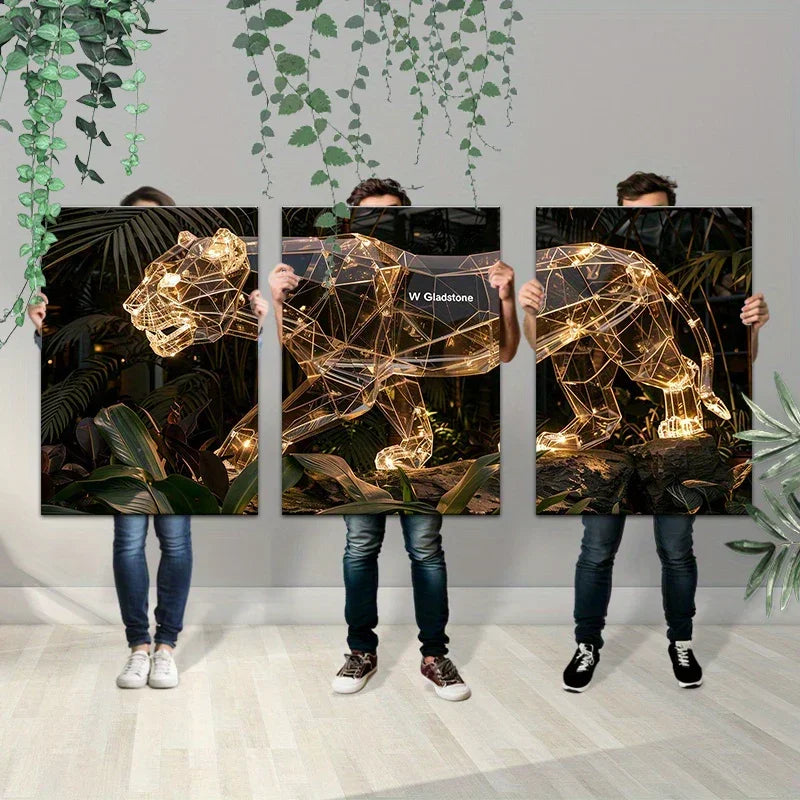 Wall Sculpture - 3D Metal Gold