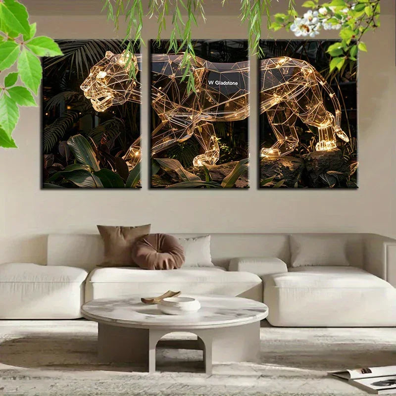Wall Sculpture - 3D Metal Gold