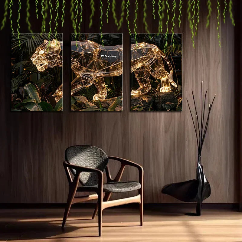 Wall Sculpture - 3D Metal Gold
