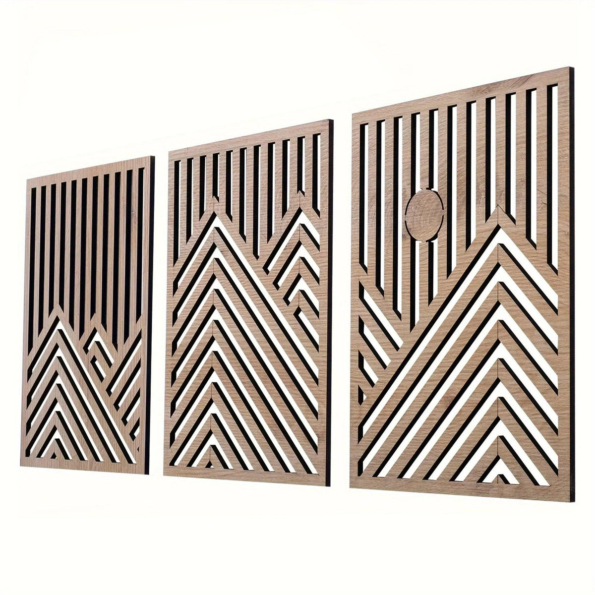 Wall Sculpture - Rustic Oak Mountain