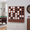 Wall-mounted Jumbo 4-in-a-Row Game with Acrylic Discs-Walnut