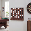 Wall-mounted Metal Connect-4 Game with Acrylic Discs-Walnut