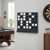 Wall-mounted Metal Connect-4 Game with Acrylic Discs-Black