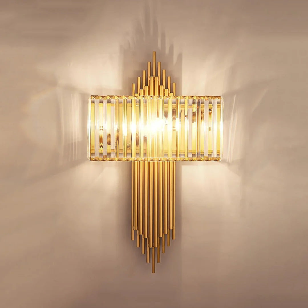 Wallis Gold Crystal Wall Lamp