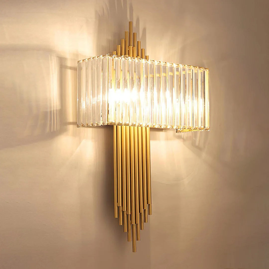 Wallis Gold Crystal Wall Lamp