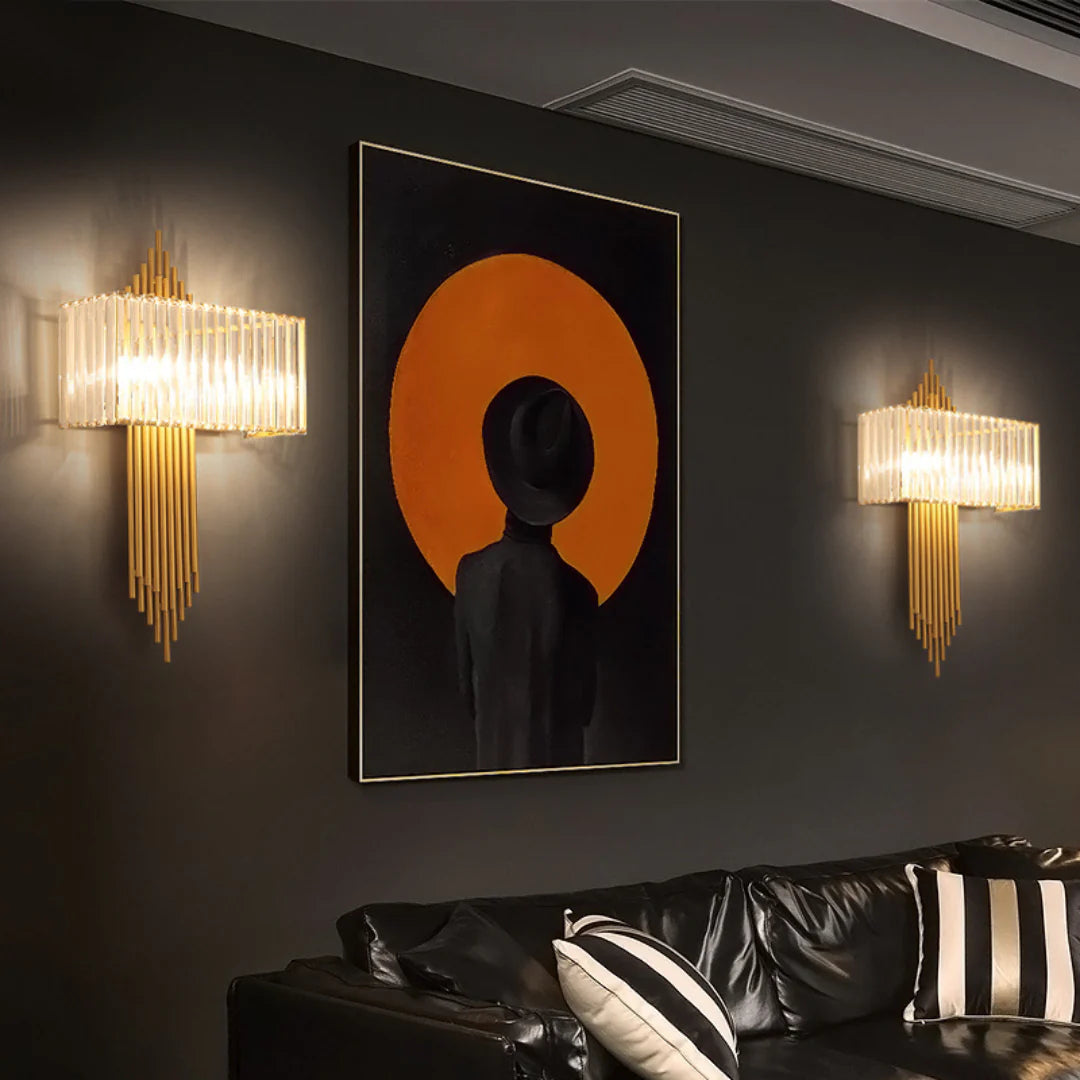 Wallis Gold Crystal Wall Lamp