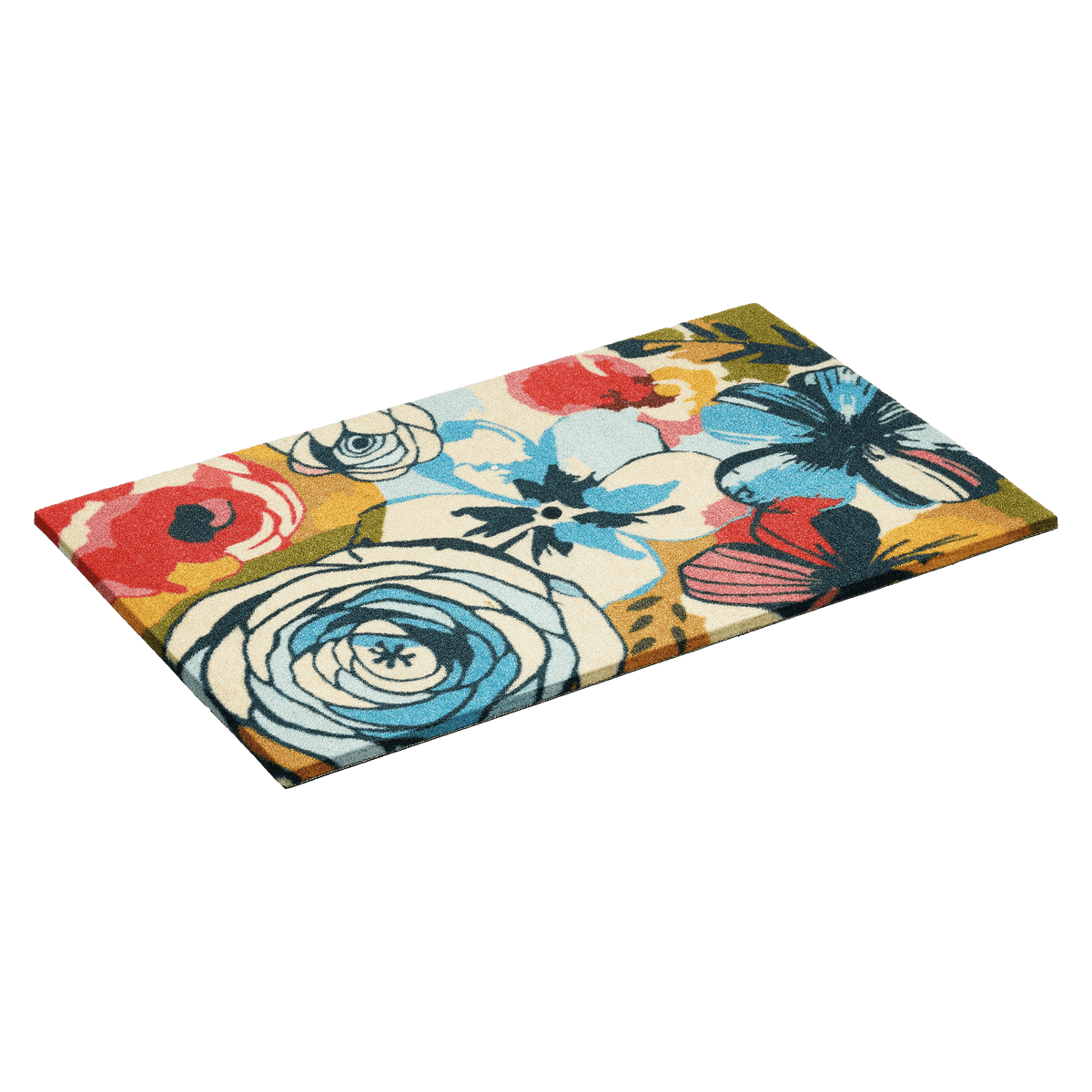 Watercolor Floral Outdoor Doormat – 18