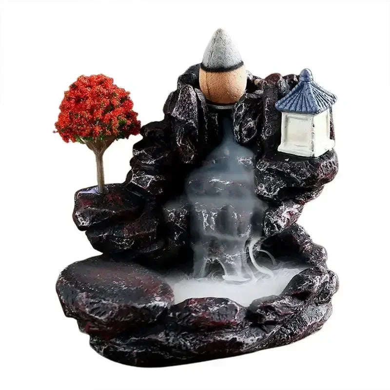 Waterfall Backflow Incense For Home And Office Decoration With Incense Cones