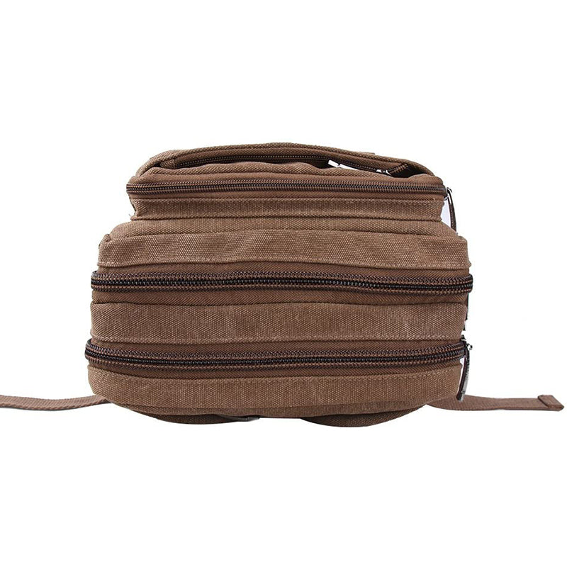 Vintage Canvas Waist Bag Multiple Pocket Fanny Pack